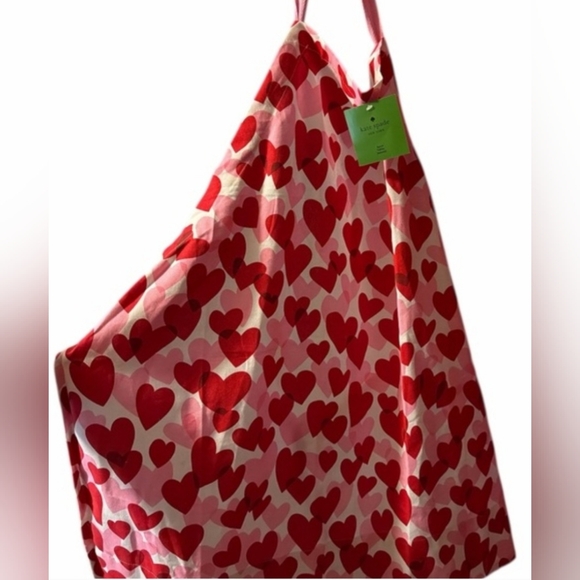 NEW Kate Spade Apron With Red And Pink Hearts, 100% Cotton, 33"×33" - Picture 4 of 13